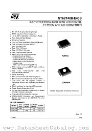 ST62E40BG1 datasheet pdf ST Microelectronics