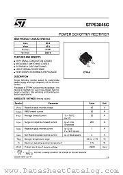 STPS3045G datasheet pdf ST Microelectronics