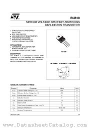 BU810 datasheet pdf ST Microelectronics