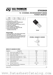 STW33N20 datasheet pdf ST Microelectronics
