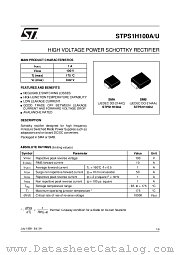STPS1H100A datasheet pdf ST Microelectronics