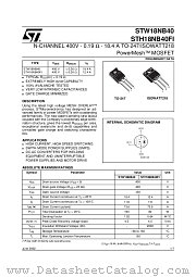 STW18NB40 datasheet pdf ST Microelectronics