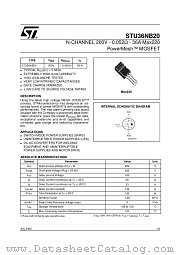 STU36NB20 datasheet pdf ST Microelectronics
