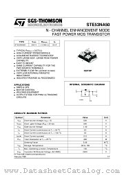 STE53NA50 datasheet pdf ST Microelectronics