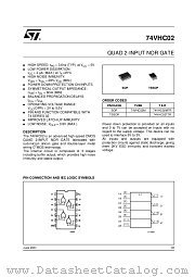 74VHC02M datasheet pdf ST Microelectronics