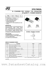 STD17NE03L datasheet pdf ST Microelectronics