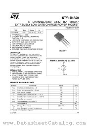 STY16NA90 datasheet pdf ST Microelectronics