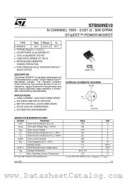 STB50NE10 datasheet pdf ST Microelectronics