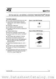 M41T11 datasheet pdf ST Microelectronics