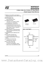 M29F800AT70M1 datasheet pdf ST Microelectronics