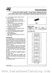 74VCXH16245TTR datasheet pdf ST Microelectronics