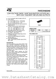 74VCX162240TTR datasheet pdf ST Microelectronics
