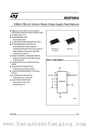 M29F080A90N1 datasheet pdf ST Microelectronics
