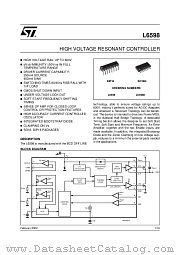 L6598 datasheet pdf ST Microelectronics