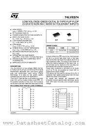 74LVX574MTR datasheet pdf ST Microelectronics