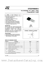 STGD7NB60H-1 datasheet pdf ST Microelectronics