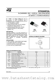 STD30NF03L datasheet pdf ST Microelectronics
