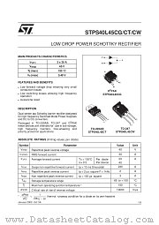 STPS40L45CT datasheet pdf ST Microelectronics