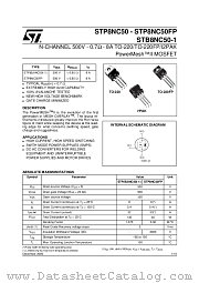 STP8NC50 datasheet pdf ST Microelectronics