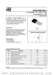 STGD7NB120S-1 datasheet pdf ST Microelectronics