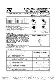 STP12NM50 datasheet pdf ST Microelectronics
