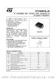 STV40NE03L-20 datasheet pdf ST Microelectronics