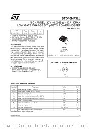 STD40NF3LL datasheet pdf ST Microelectronics