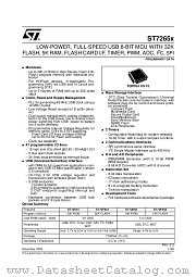 ST72652R4T1 datasheet pdf ST Microelectronics