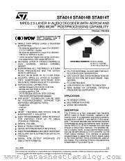 STA014 datasheet pdf ST Microelectronics