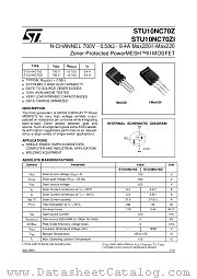 STU10NC70ZI datasheet pdf ST Microelectronics