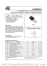 STW80NF10 datasheet pdf ST Microelectronics