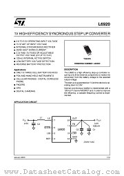 L6920D datasheet pdf ST Microelectronics