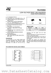 74LVC04ATTR datasheet pdf ST Microelectronics