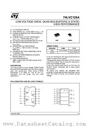 74LVC125ATTR datasheet pdf ST Microelectronics