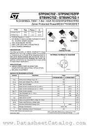 STB5NC70ZT4 datasheet pdf ST Microelectronics