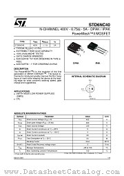 STD6NC40 datasheet pdf ST Microelectronics