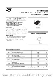 STN1HNC60 datasheet pdf ST Microelectronics
