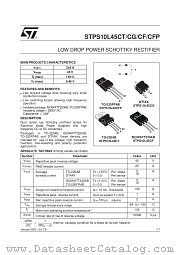 STPS10L45CT datasheet pdf ST Microelectronics