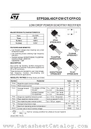 STPS20L45CG datasheet pdf ST Microelectronics