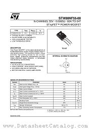 STW80NF55-08 datasheet pdf ST Microelectronics