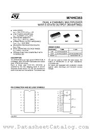 M74HC353M1R datasheet pdf ST Microelectronics