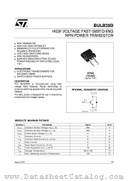 BULB39D datasheet pdf ST Microelectronics