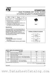 STS2DPF20V datasheet pdf ST Microelectronics