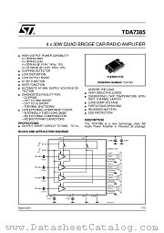 TDA7385 datasheet pdf ST Microelectronics