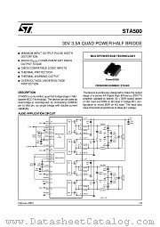 STA500 datasheet pdf ST Microelectronics