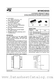 M74HC40103M1R datasheet pdf ST Microelectronics