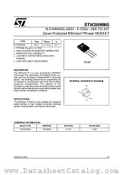 STW26NM60 datasheet pdf ST Microelectronics