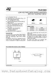 74LX1G04CTR datasheet pdf ST Microelectronics