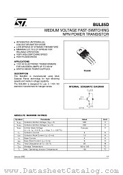 BUL85D datasheet pdf ST Microelectronics