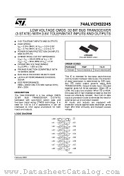 74ALVCH32245LBR datasheet pdf ST Microelectronics